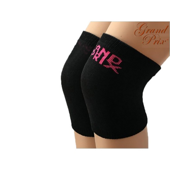 GRAND PRIX ΕΠΙΓΟΝΑΤΙΔΕΣ ΥΦΑΣΜΑΤΙΝΕΣ ΜΑΥΡΕΣ ΜΕ LOGO ΡΟΖ ΑΞΕΣΟΥΑΡ 