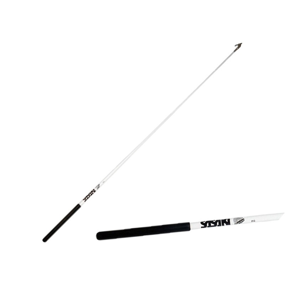 SASAKI ΜΟΝΟΧΡΩΜΗ ΑΓΩΝΙΣΤΙΚΗ ΜΠΑΓΚΕΤΑ ΚΟΡΔΕΛΑΣ ΡΥΘΜΙΚΗΣ 60cm W ΑΣΠΡΗ ΜΕ ΜΑΥΡΗ ΛΑΒΗ