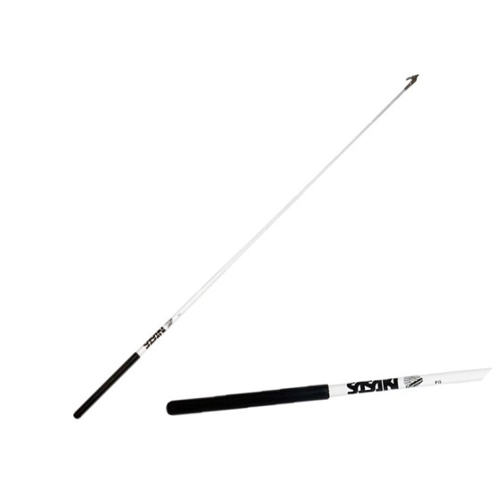 SASAKI ΜΟΝΟΧΡΩΜΗ ΑΓΩΝΙΣΤΙΚΗ ΜΠΑΓΚΕΤΑ ΚΟΡΔΕΛΑΣ ΡΥΘΜΙΚΗΣ 60cm W ΑΣΠΡΗ ΜΕ ΜΑΥΡΗ ΛΑΒΗ ΜΠΑΓΚΕΤΕΣ