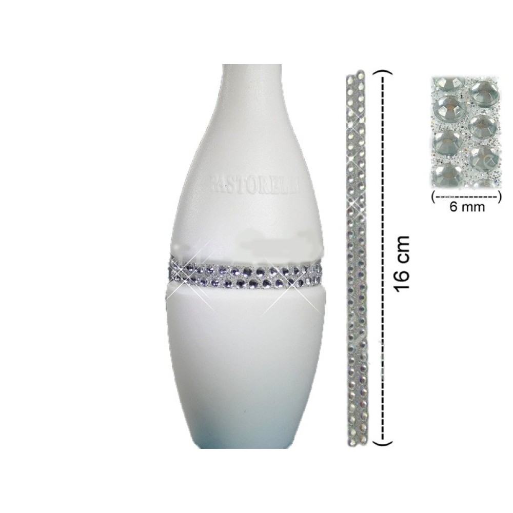 ΔΙΑΚΟΣΜΗΤΙΚΟ ΖΕΥΓΑΡΙ ΑΥΤΟΚΟΛΛΗΤΟ STRASS ΓΙΑ ΚΟΡΙΝΕΣ 3cm ΑΣΗΜΙ